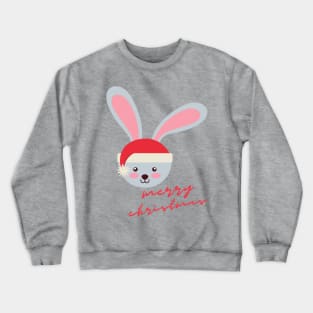 Cute christmas rabbit Crewneck Sweatshirt